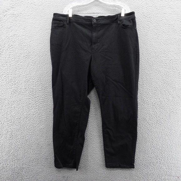 JJill Authentic Fit Slim Ankle Jeans Black Size 22 Stretch‎ Cotton Blend Women - Picture 1 of 14